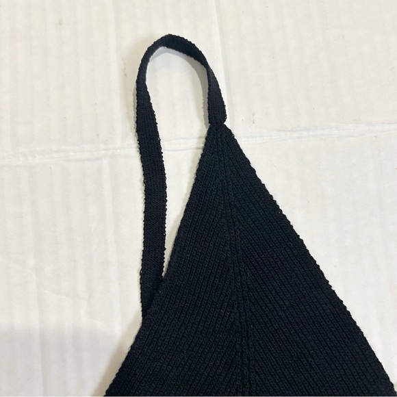 Jacquemus La Montagna Le Bandeau Valensole Bra Size XL NWT Black Ribbed New - Picture 13 of 16